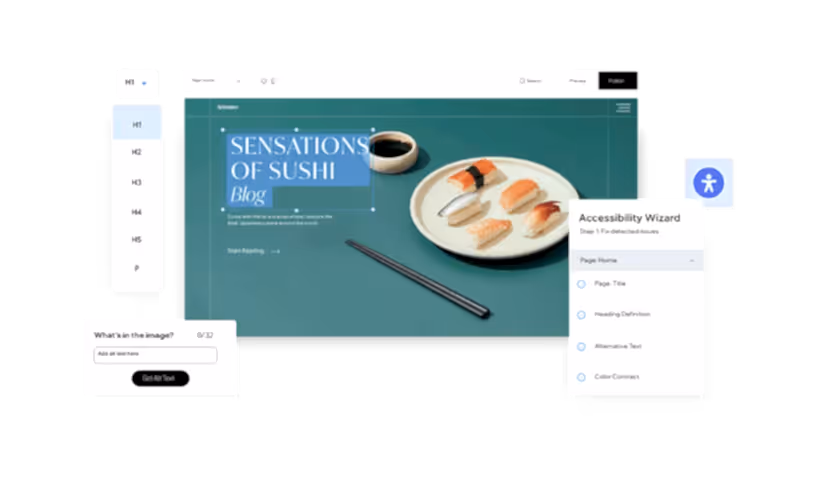 WordPress düzenleme arayüzünde blog teması ve erişilebilirlik ayarlarının gösterimi