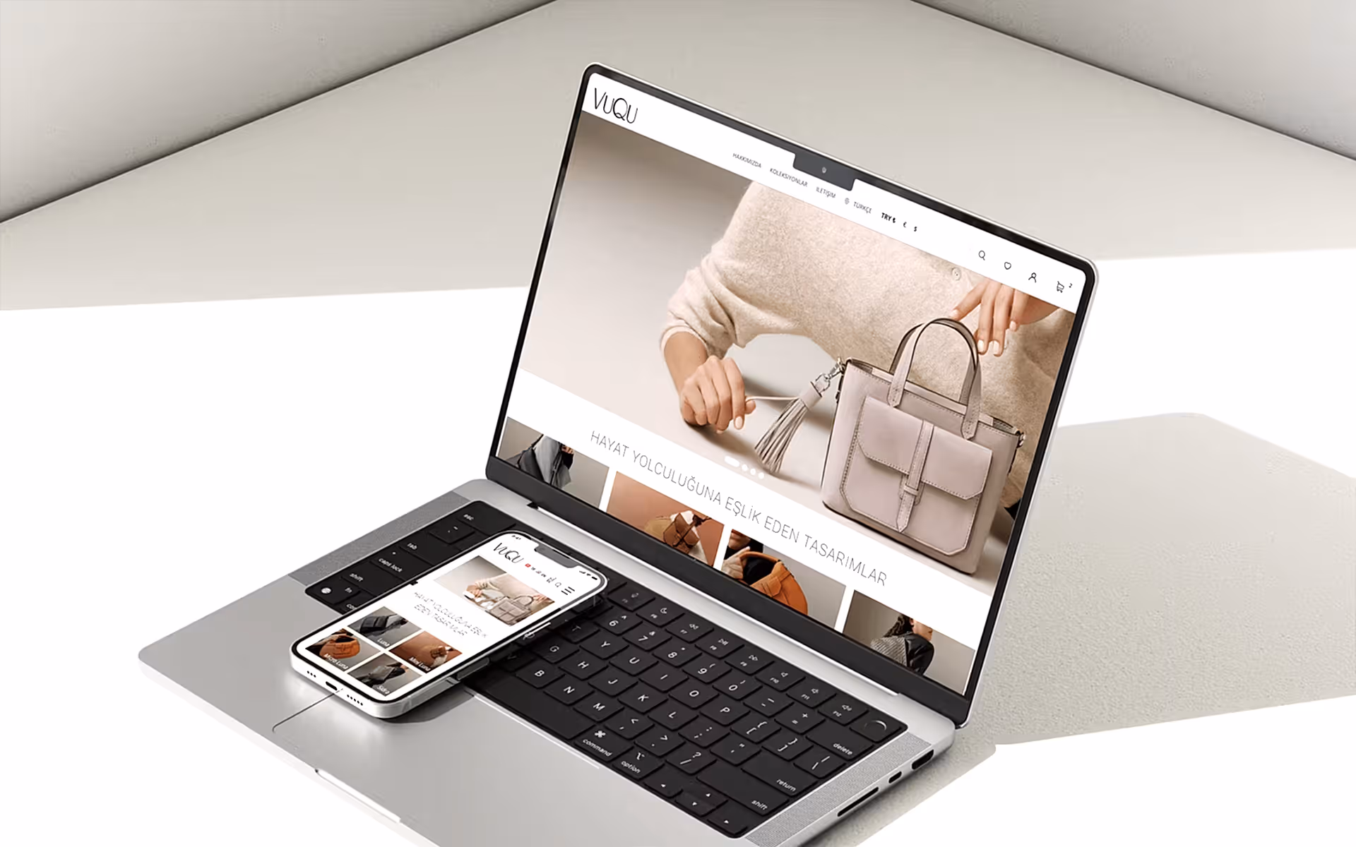 Vuqu – Deri Çanta ve Aksesuar E-Ticaret Sitesi Vuqu markası için WordPress tabanlı özel e ticaret site tasarımı
