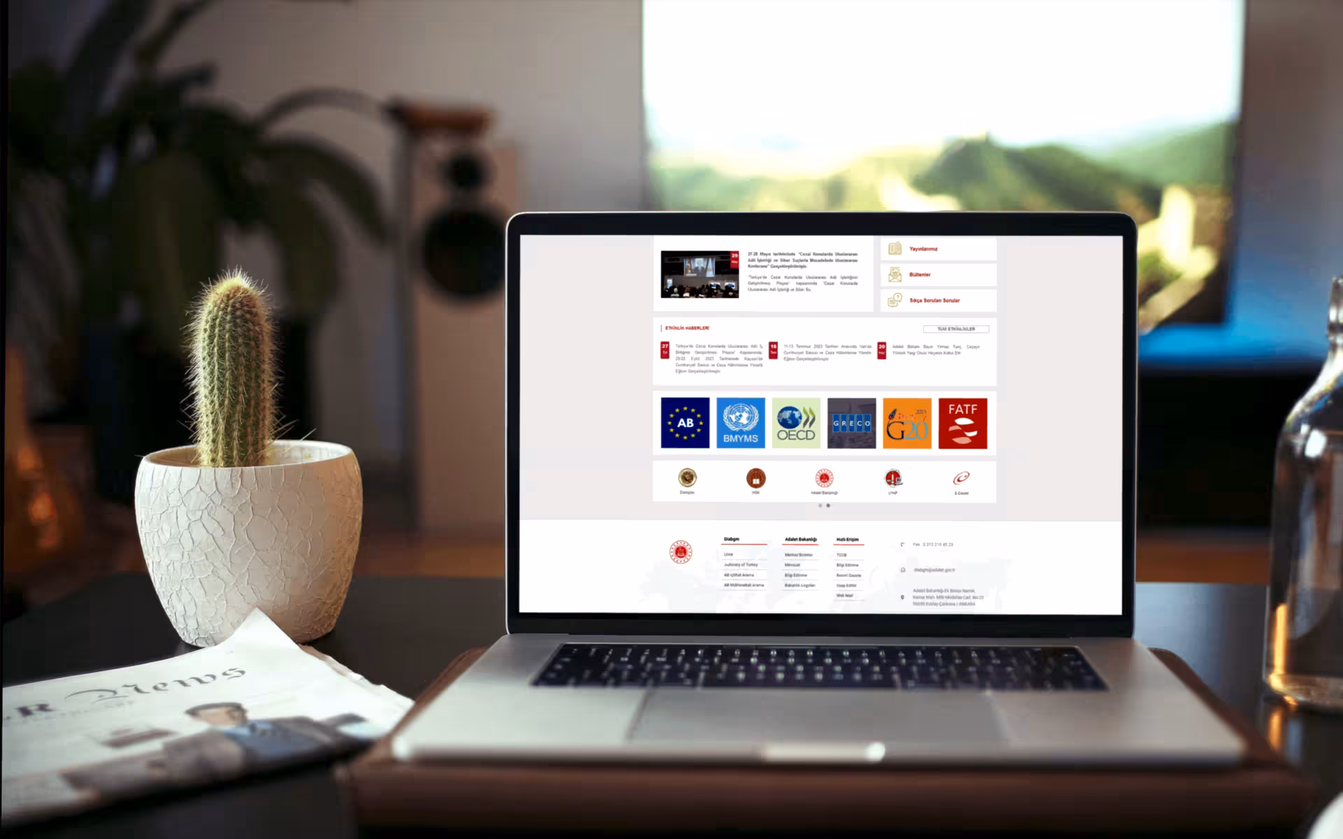 T.C. Adalet Bakanlığı – Resmi Web Sitesi Arayüz Tasarımı Türkiye Cumhuriyeti Adalet Bakanlığı için resmi WordPress web sitesi arayüzü