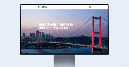 WordPress özel tasarım arayüzü ve CMA Grup web sitesi ön izlemesi